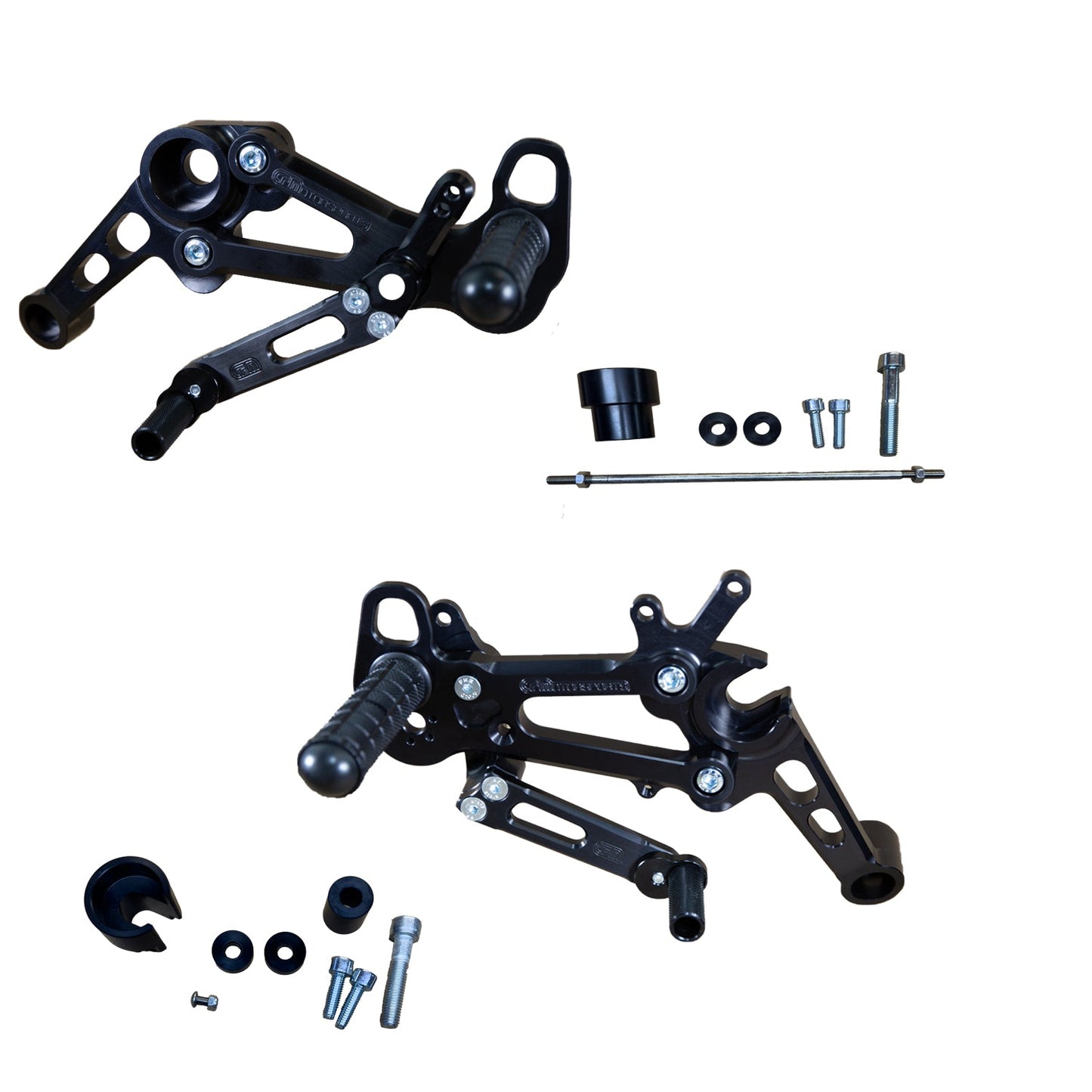 ST2 05-0761B Aprilia RS457 Adjustable Rearset Kit Complete W/Pedals With Folding Toe Pieces