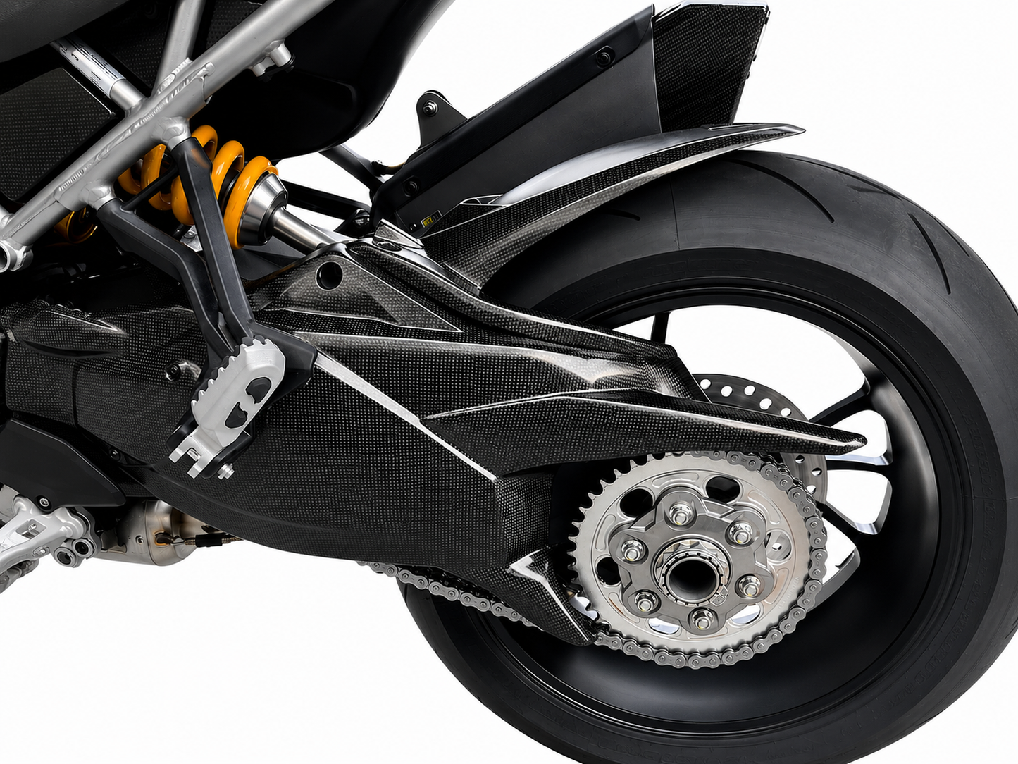 ST2084-26 ILMBERGER CARBON SWINGARM COVER MULTISTRADA V4 SATIN