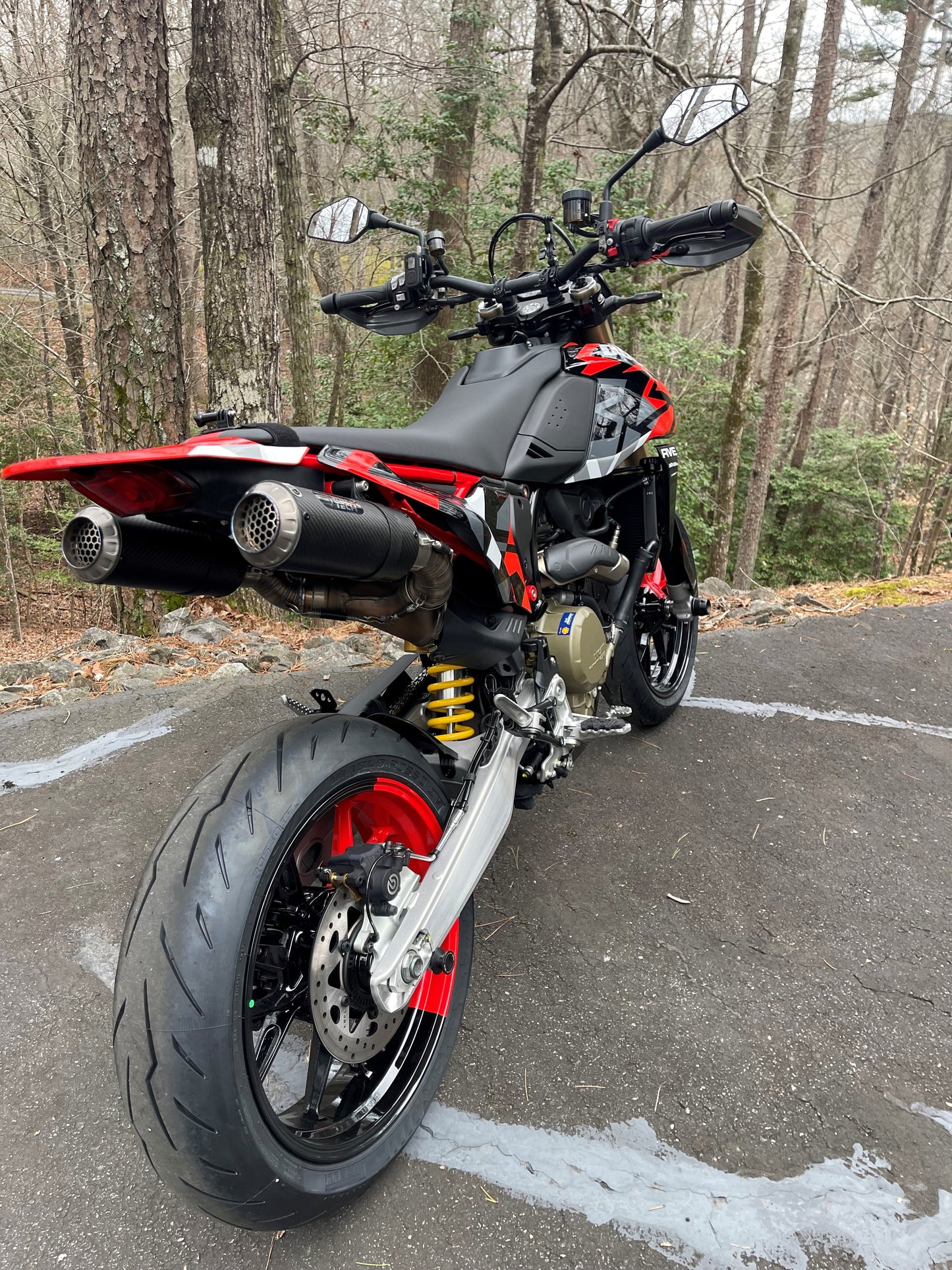 ST3342 SHIFT-TECH CARBON/TITANIUM SLIPON EXHAUST KIT HYPERMOTARD 698 MONO