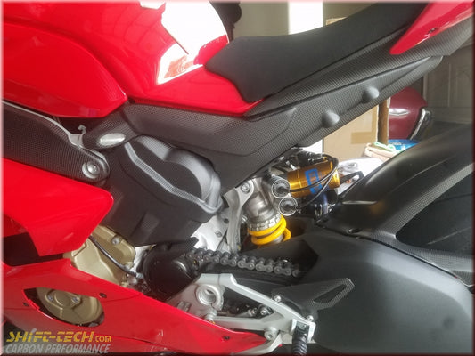 ST2085M FULLSIX CARBON PANIGALE V4/S/R SUBFRAME COVER SET, Right & Left - NO PASS. PEG USE --  MD-V418-M81