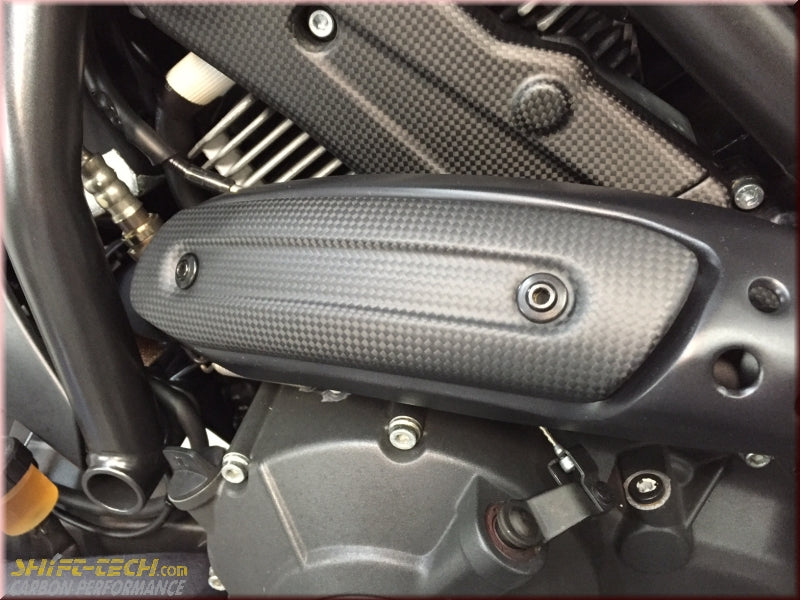 ST1252 FULLSIX CARBON SCRAMBLER 800/M797 EXHAUST HEAT GUARD - MD-SI15-M61C