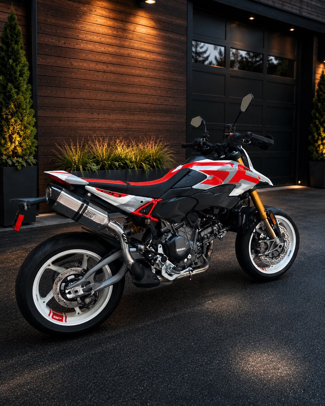 ST2025-280 SHIFT-TECH HIGH MOUNT SLIPON EXHAUST TITANIUM/STAINLESS