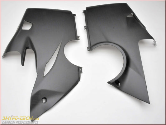 ST1947 FULLSIX CARBON PANIGALE V4/V4S RIGHT & LEFT LOWER BELLY SIDE FAIRING SET - OEM or Akra Exhaust - MD-V418-s35/s34