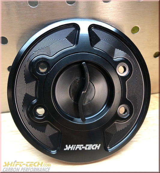 ST701 TWM BMW ALUMINUM QUICK RELEASE GAS CAP - BLACK MADE IN ITALY!