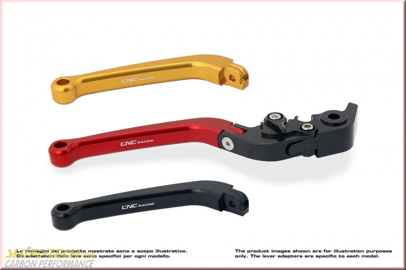 ST788-36 LBF31R CNC RACING FOLDING/ADJUSTABLE 180MM STD BRAKE LEVER BLACK/RED