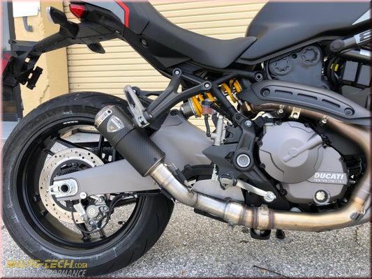 ST2005-19 SHIFT-TECH MONSTER 821 19'+ GP CARBON/TITANIUM SLIPON EXHAUST