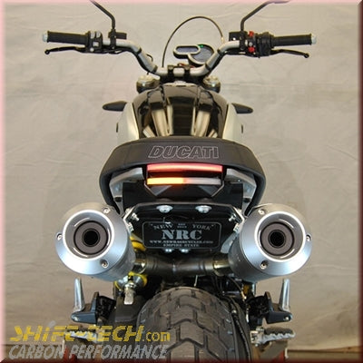 ST2013 NRC Ducati Scrambler 1100 Fender Eliminator Kit --- TUCKED PLATE LOCATION S1100-FE