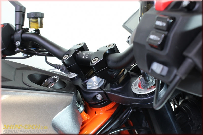 ST494-1 Gilles 2DGT-09-23 GILLES Black Adjustable Handlebar Risers KTM