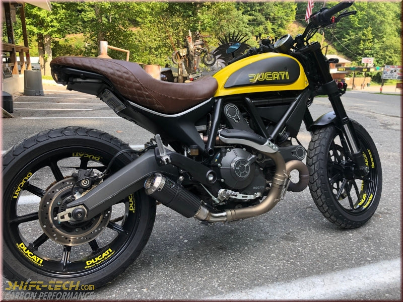 ST3103 CARBON FIBER SLIPON EXHAUST KIT TYPE 2 SCRAMBLER 800/MONSTER 797/Desert Sleed & More - Optional DB Killer Available