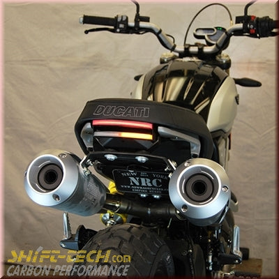 ST2013 NRC Ducati Scrambler 1100 Fender Eliminator Kit --- TUCKED PLATE LOCATION S1100-FE