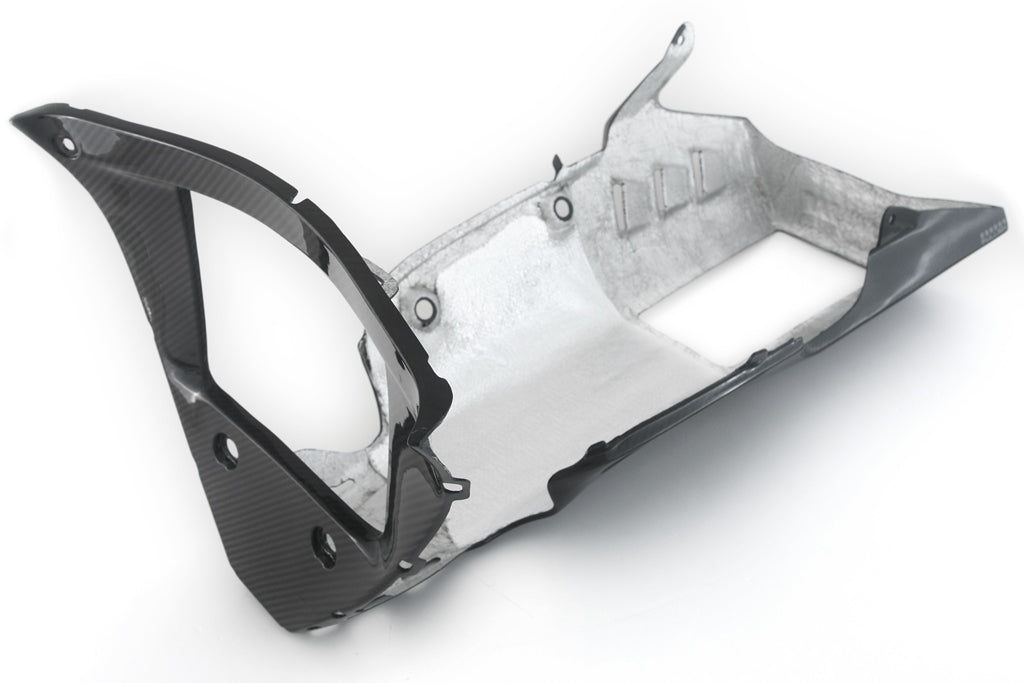 ST2000-11 MY-R120-TC42 FULLSIX CARBON BELLY PAN - WITH OEM EXHAUST OR SLIP-ON