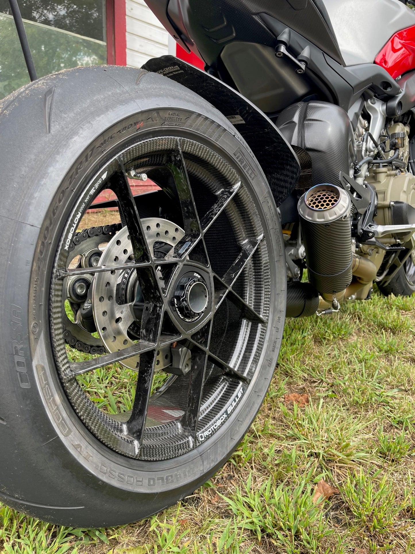 ST1949-7 SHIFT-TECH CARBON/TITANIUM SLIPON EXHAUST SYSTEM STREETFIGHTER V4/PANIGALE V4/S/SP/R