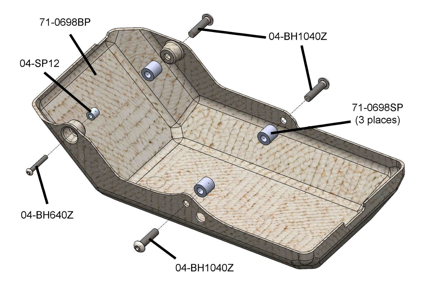 ST3348 71-0698BPA Ducati Hypermotard 698 Mono Bellypan Kit