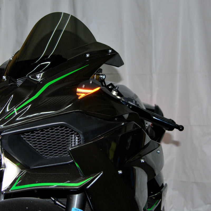 ST4021-3 NRC KAWASAKI HP2 LED SIGNALS /FRONT MIRROR BLOCK OFF H2-MBO