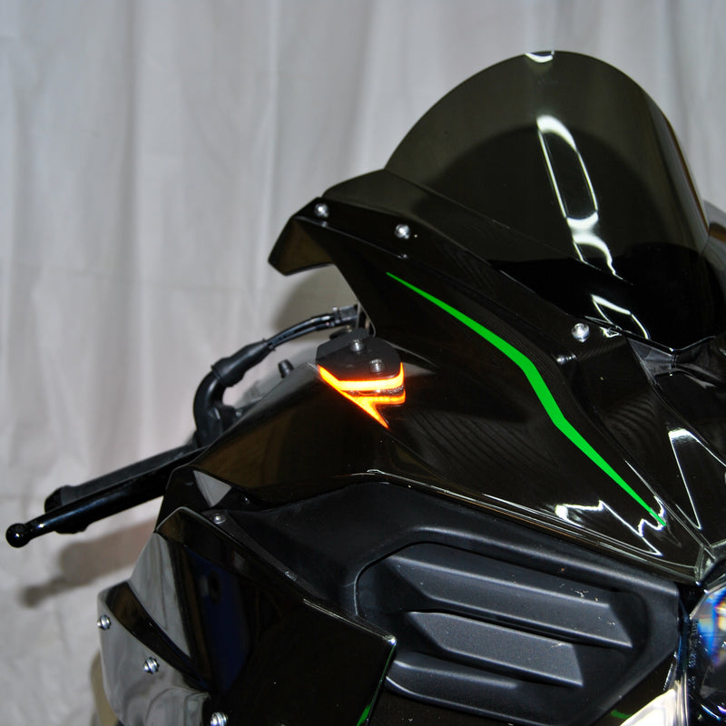 ST4021-3 NRC KAWASAKI HP2 LED SIGNALS /FRONT MIRROR BLOCK OFF H2-MBO