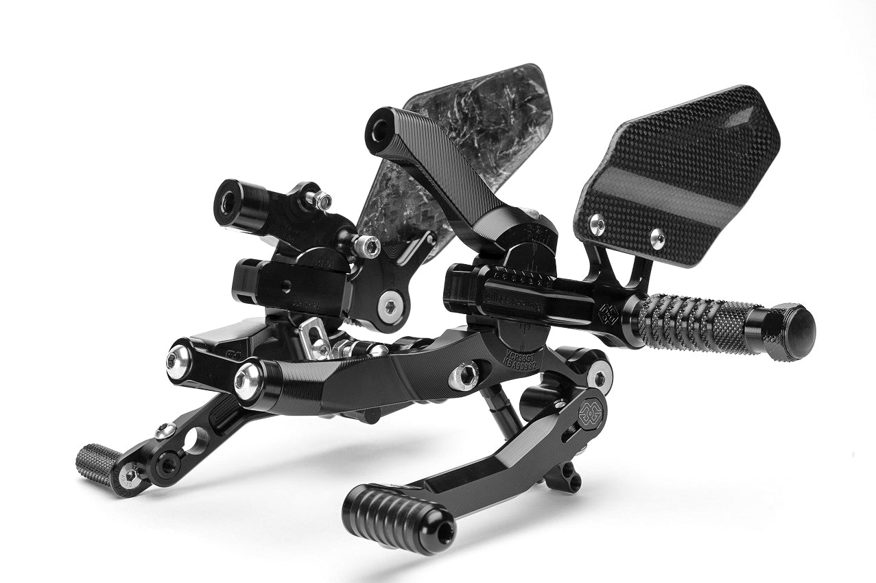 ST537 1199/1299/899 VCR38GT GILLES REAR SETS BLACK/BLACK VCR-D04