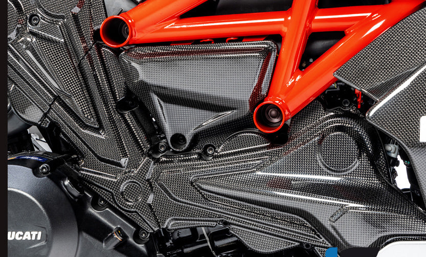 ST1360-10 CARBON FULL BELT COVER 2-PIECE KIT DIAVEL 1260 - Both Cylinders