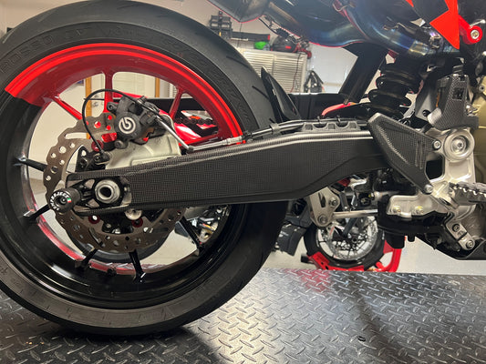 ST4082 STC CARBON FIBER SWINGARM COVER SET SATIN HM698