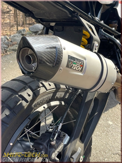 ST788-9 SHIFT-TECH STAINLESS/CARBON SLIPON EXHAUST KIT DESERT X