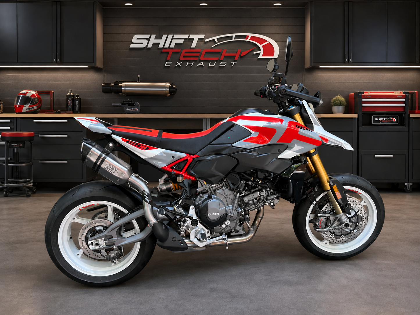 ST2025-280 SHIFT-TECH HIGH MOUNT SLIPON EXHAUST TITANIUM/STAINLESS