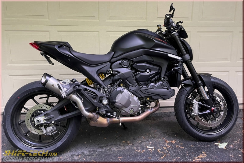 ST2017-8 SHIFT-TECH STAINLESS SLIPON EXHAUST WITH CNC BLACK END CAP