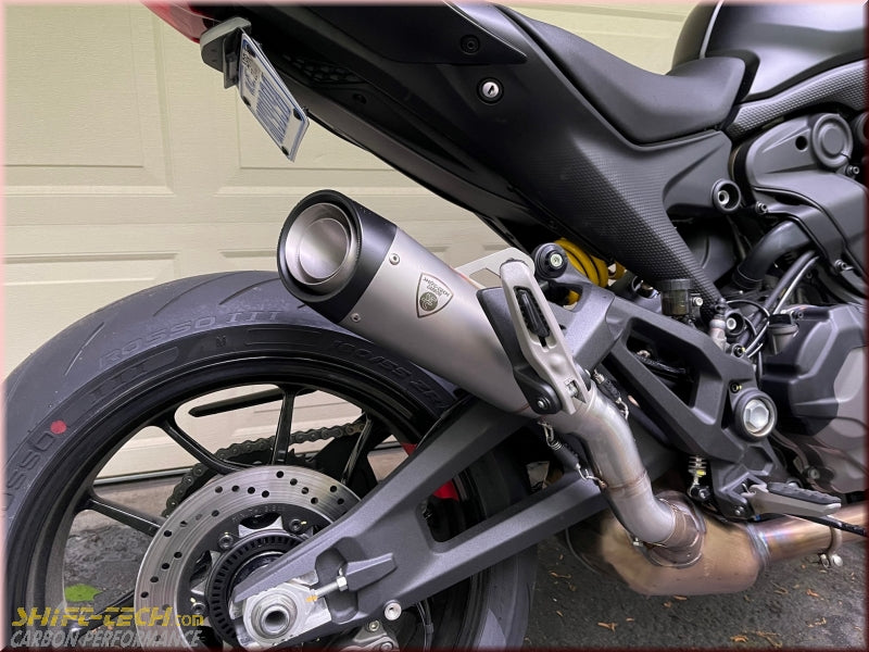 ST2017-8 SHIFT-TECH STAINLESS SLIPON EXHAUST WITH CNC BLACK END CAP
