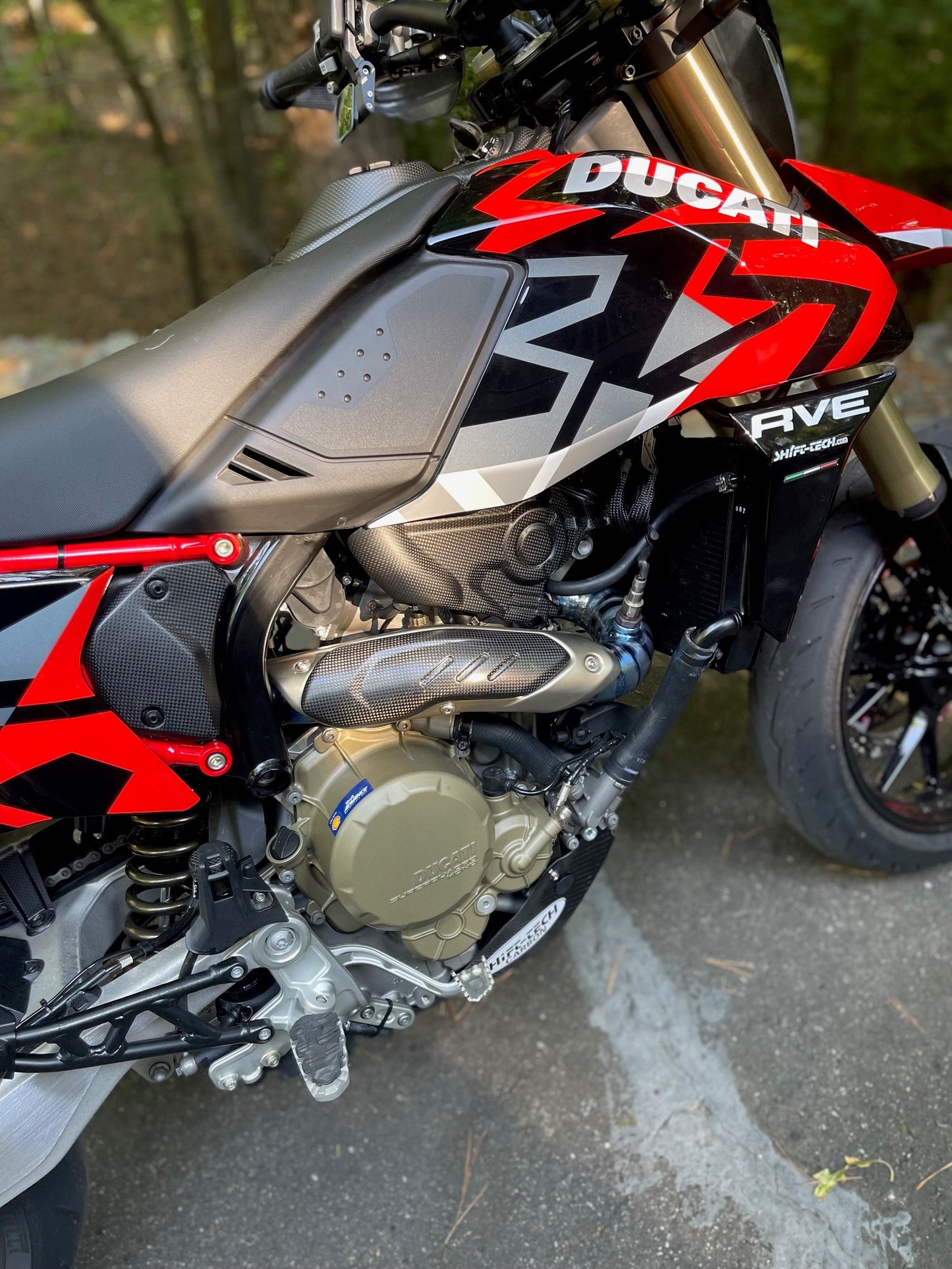 ST3342-3 SHIFT-TECH TITANIUM FULL  RACE SYSTEM WITH DUAL CARBON/TITANIUM MUFFLERS