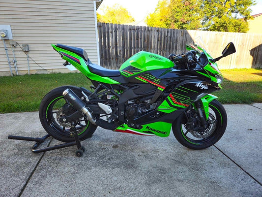 ST10-57  SHIFT-TECH CARBON FIBER  SLIPON EXHAUST KIT KAWASAKI ZX4RR 23'+