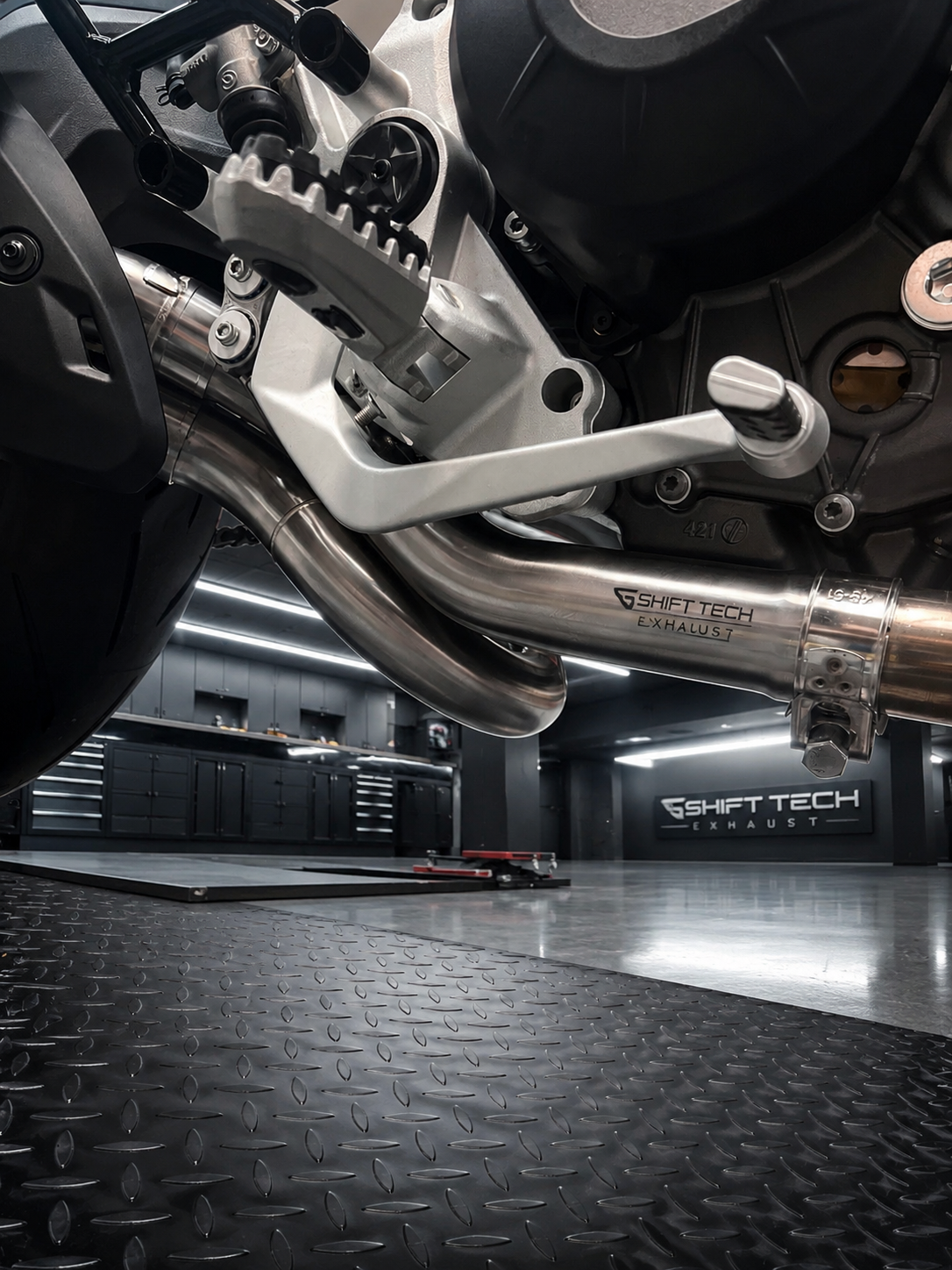 ST2017-26 Shift-Tech Decat/Cat Delete/Mid Pipe Ducati Hypermotard 890 V2 26’+