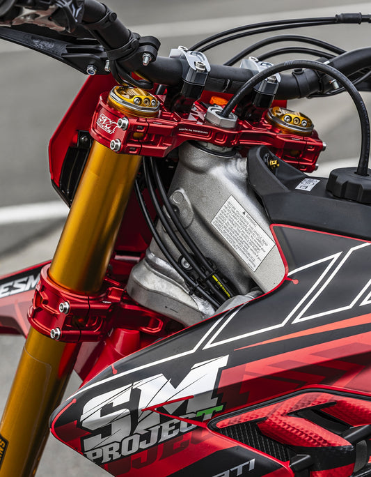 ST450-14 SM-PROJECT Ducati Desmo Mx 450 Supermoto Tripleclamps 14 or 16mm Offset