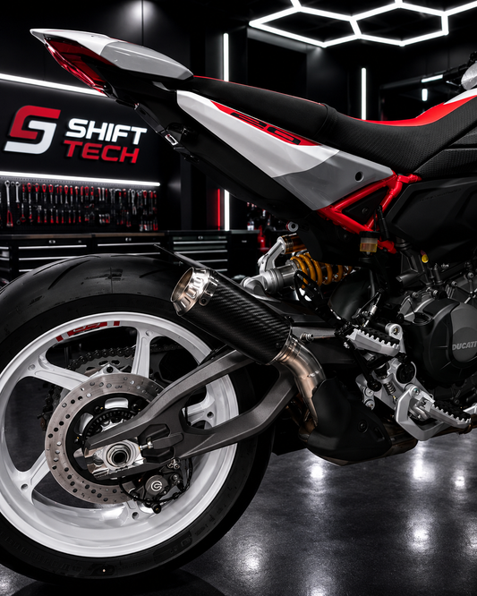 ST2026 Shift-Tech Hypermotard 890 V2 26’ + GP Hypertension Low Mount Slipon Exhaust Kit