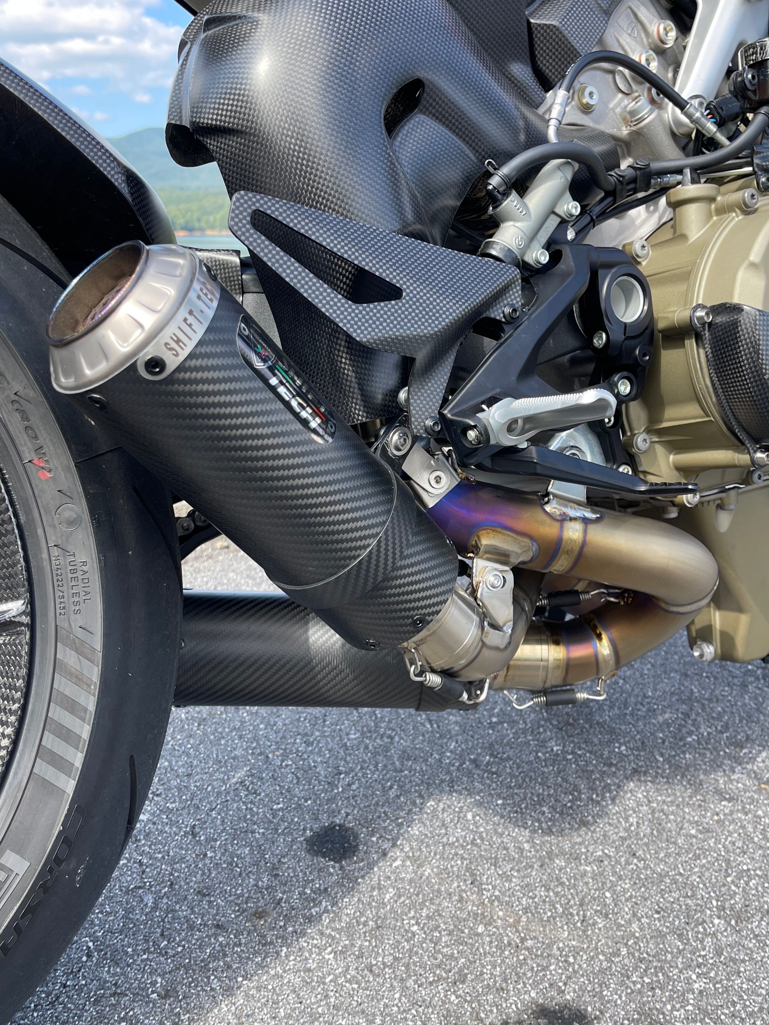 Shift Tech ST1949-7 SHIFT-TECH CARBON/TITANIUM SLIPON EXHAUST SYSTEM STREETFIGHTE ...