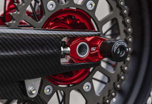 ST450 SM_157 SM-PROJECT Black Supermoto Chain Adjuster Kit Ducati Desmo MX 450
